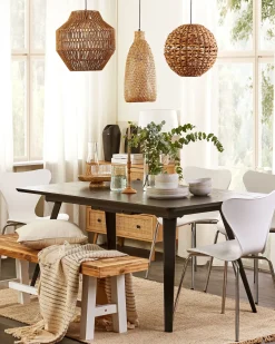 Discount Beliani Lampadario LWELA Bambù Naturale Marrone