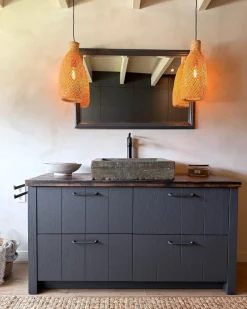 Discount Beliani Lampadario LWELA Bambù Naturale Marrone