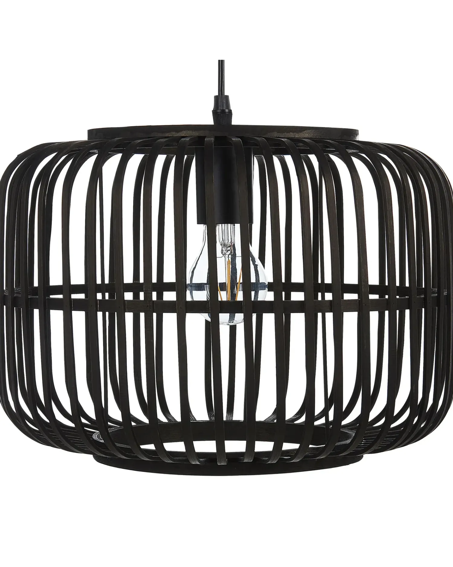Discount Beliani Lampadario MACHEKE Bambù Nero