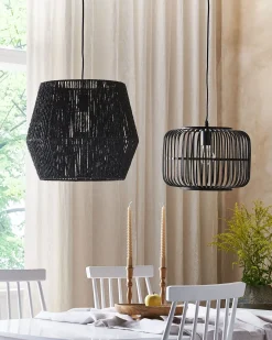Discount Beliani Lampadario MACHEKE Bambù Nero