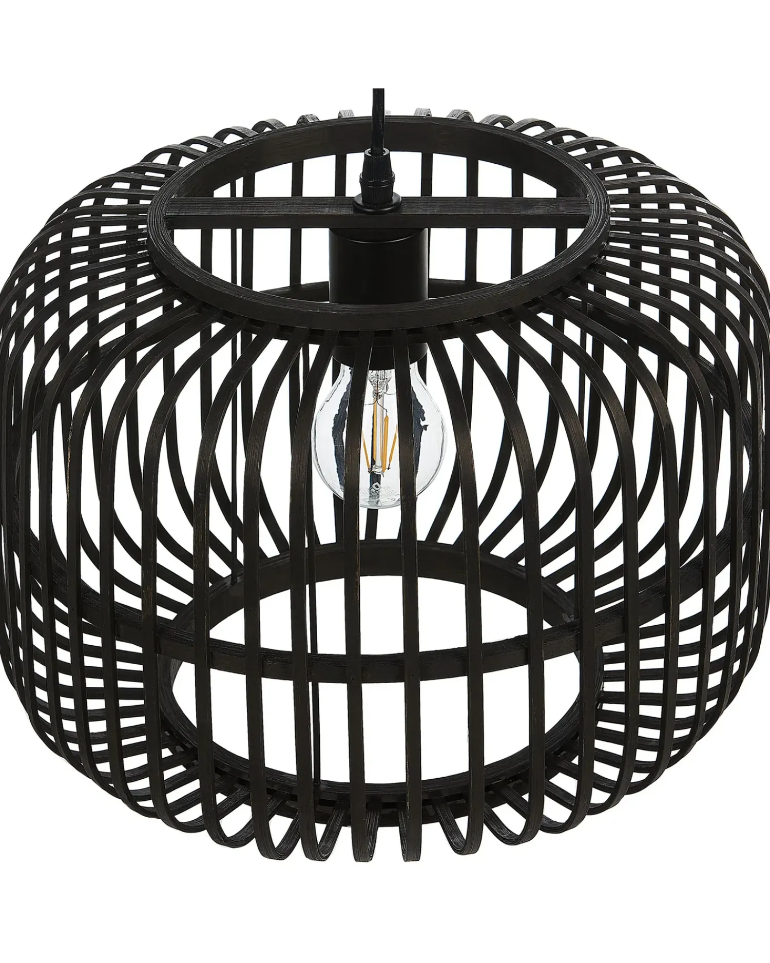 Discount Beliani Lampadario MACHEKE Bambù Nero