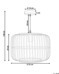 Discount Beliani Lampadario MACHEKE Bambù Nero