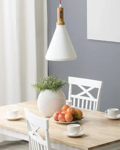 Beliani Lampadario MACKENZIE Metallo Bianco Bianco Oro