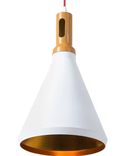 Beliani Lampadario MACKENZIE Metallo Bianco Bianco Oro