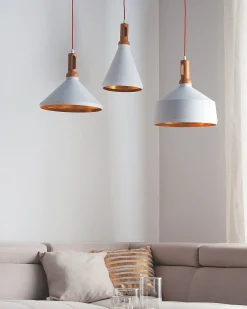 Beliani Lampadario MACKENZIE Metallo Bianco Bianco Oro