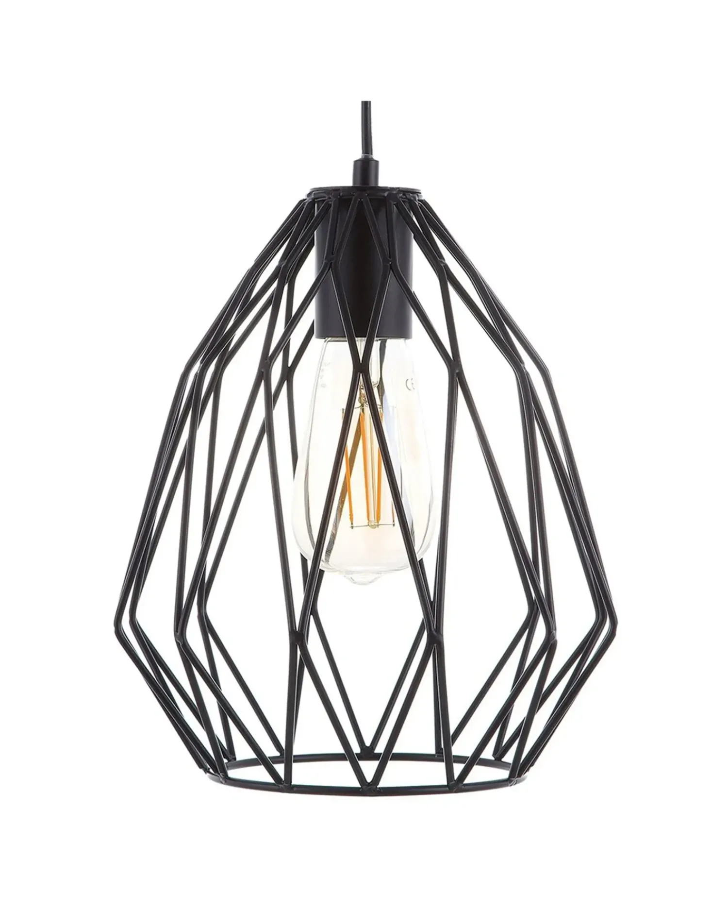 Outlet Beliani Lampadario MAGRA Metallo Nero