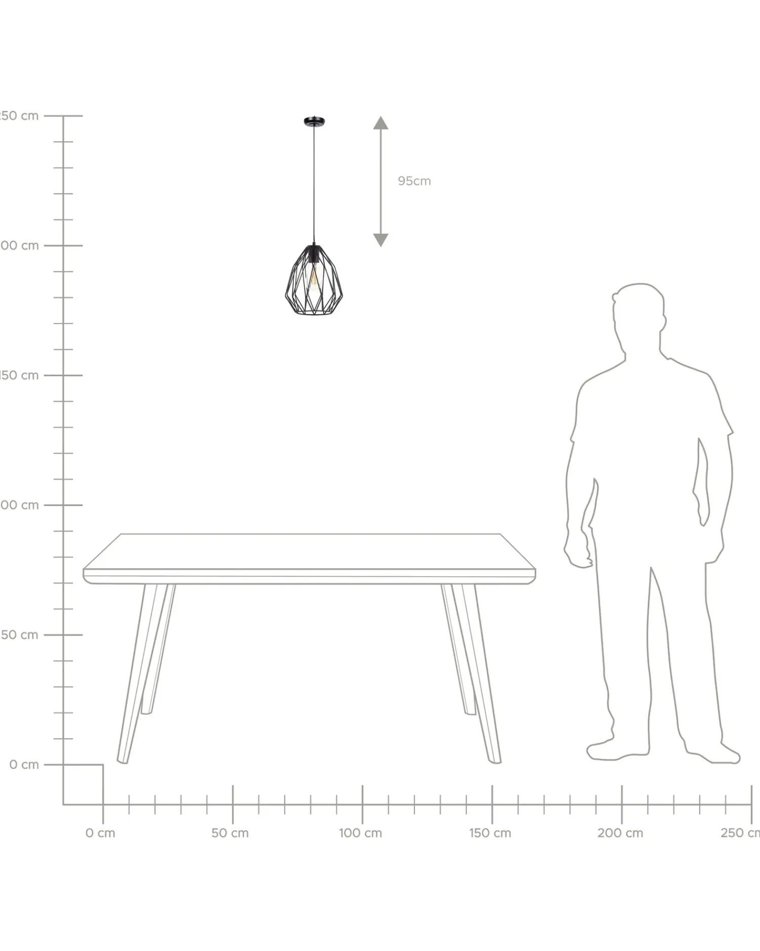Outlet Beliani Lampadario MAGRA Metallo Nero