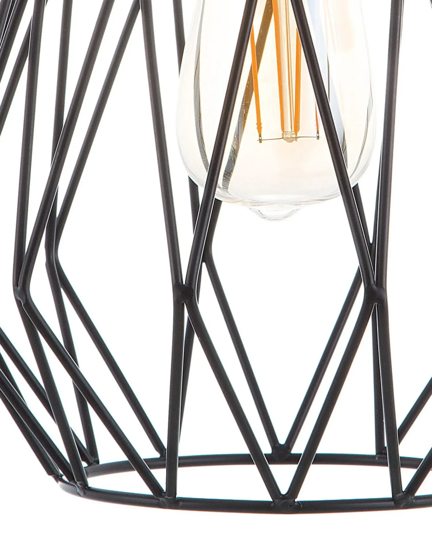 Outlet Beliani Lampadario MAGRA Metallo Nero