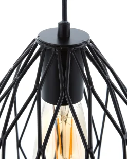 Outlet Beliani Lampadario MAGRA Metallo Nero