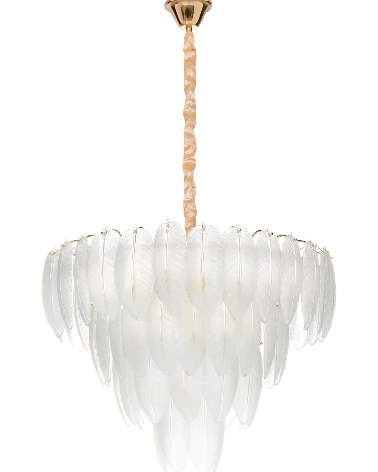Best Beliani Lampadario MAHAICA Vetro Ottone Oro Trasparente