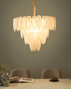 Best Beliani Lampadario MAHAICA Vetro Ottone Oro Trasparente