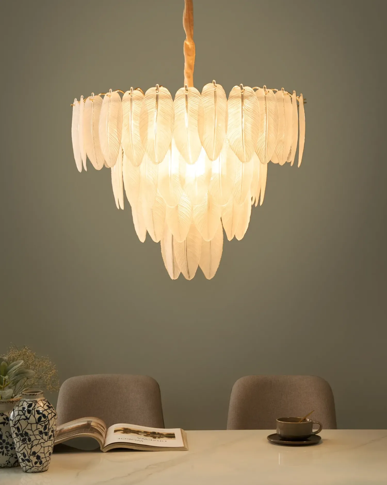 Best Beliani Lampadario MAHAICA Vetro Ottone Oro Trasparente