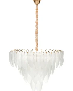 Best Beliani Lampadario MAHAICA Vetro Ottone Oro Trasparente