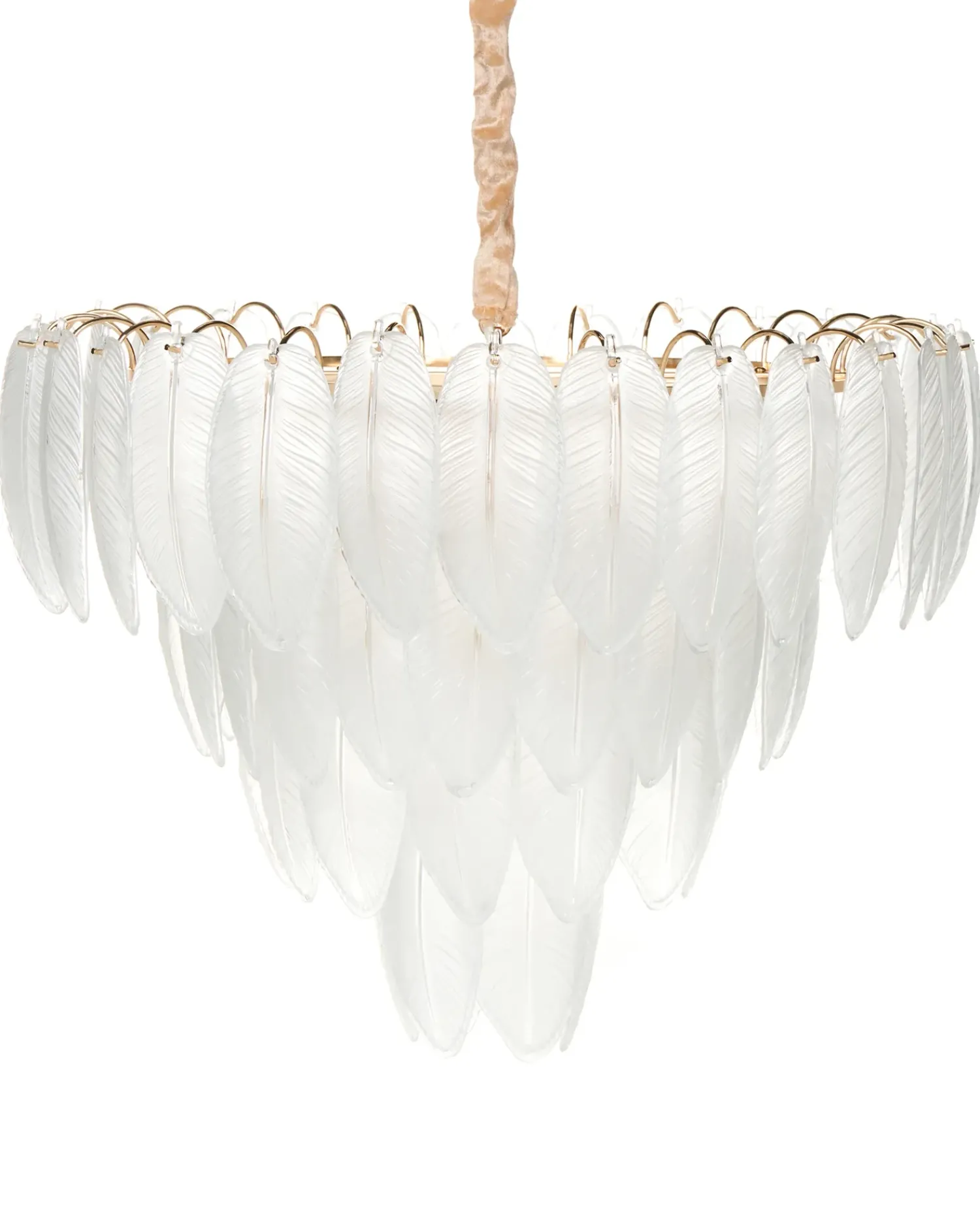 Best Beliani Lampadario MAHAICA Vetro Ottone Oro Trasparente