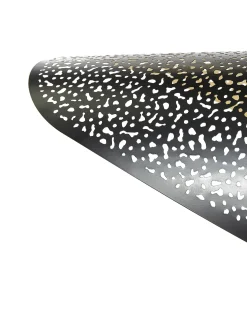 Beliani Lampadario MAHI Metallo Nero Nero Oro