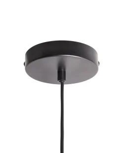 Beliani Lampadario MAHI Metallo Nero Nero Oro