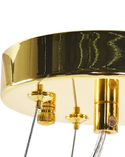 Beliani Lampadario MALACCA Vetro Multicolore Bianco Blu Multicolore Oro