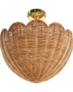 Discount Beliani Lampadario MANDEKAL Rattan Naturale Naturale Oro