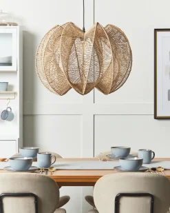 Sale Beliani Lampadario MANINGA Corda di carta Marrone chiaro Naturale