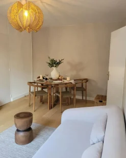 Sale Beliani Lampadario MANINGA Corda di carta Marrone chiaro Naturale