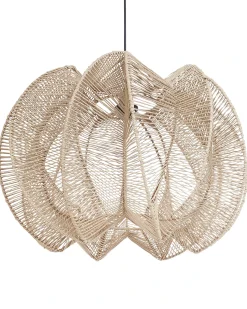 Sale Beliani Lampadario MANINGA Corda di carta Marrone chiaro Naturale