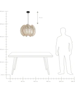 Sale Beliani Lampadario MANINGA Corda di carta Marrone chiaro Naturale