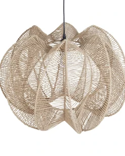 Sale Beliani Lampadario MANINGA Corda di carta Marrone chiaro Naturale
