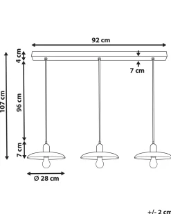 Online Beliani Lampadario MANJEERA Legno di mango scuro Marrone