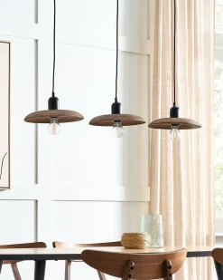 Online Beliani Lampadario MANJEERA Legno di mango scuro Marrone