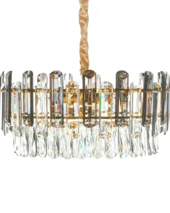 Discount Beliani Lampadario MANTARO Vetro Oro Oro Trasparente