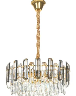 Discount Beliani Lampadario MANTARO Vetro Oro Oro Trasparente