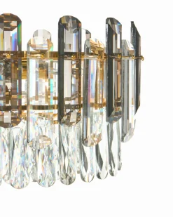 Discount Beliani Lampadario MANTARO Vetro Oro Oro Trasparente
