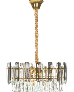 Discount Beliani Lampadario MANTARO Vetro Oro Oro Trasparente