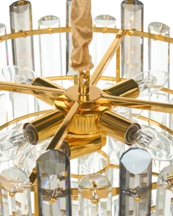 Discount Beliani Lampadario MANTARO Vetro Oro Oro Trasparente