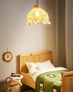 New Beliani Lampadario MANYAME Rattan Naturale