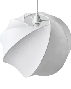 Outlet Beliani Lampadario MAQUINE Finta seta Bianco