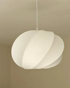 Outlet Beliani Lampadario MAQUINE Finta seta Bianco