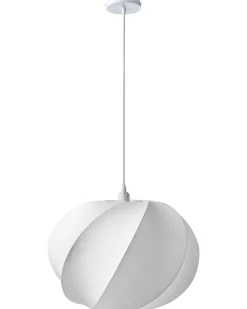 Outlet Beliani Lampadario MAQUINE Finta seta Bianco