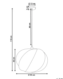 Outlet Beliani Lampadario MAQUINE Finta seta Bianco
