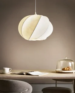 Outlet Beliani Lampadario MAQUINE Finta seta Bianco