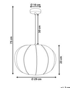 Beliani Lampadario MARIARA Bianco