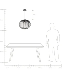 New Beliani Lampadario MARIETA Nero