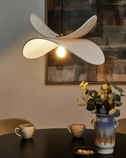 New Beliani Lampadario MASCOTA Lino Beige Beige Oro