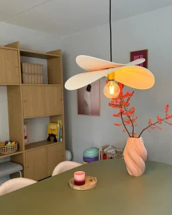 New Beliani Lampadario MASCOTA Lino Beige Beige Oro