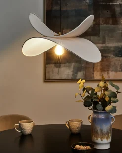 Beliani Lampadario MASCOTA Lino Grigio chiaro Oro Grigio
