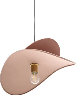Beliani Lampadario MASCOTA Lino Marrone chiaro Marrone Oro