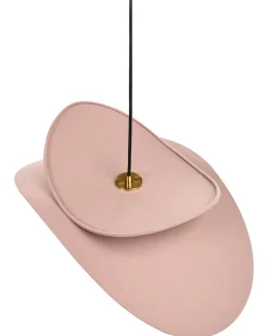Beliani Lampadario MASCOTA Lino Marrone chiaro Marrone Oro