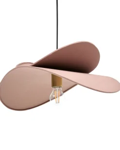 Beliani Lampadario MASCOTA Lino Marrone chiaro Marrone Oro
