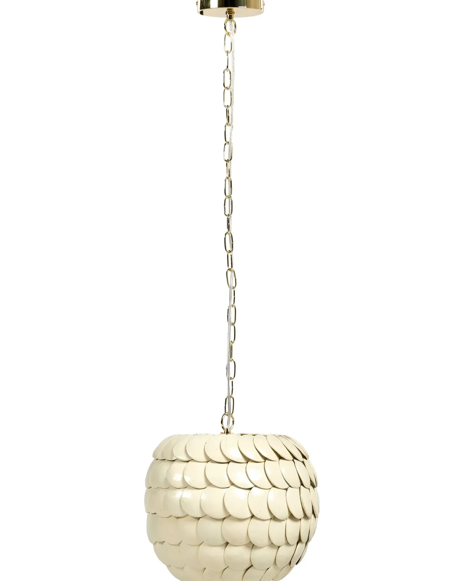 Outlet Beliani Lampadario MASKELIYA Guscio di cocco Beige Beige Oro