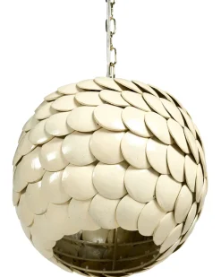 Outlet Beliani Lampadario MASKELIYA Guscio di cocco Beige Beige Oro